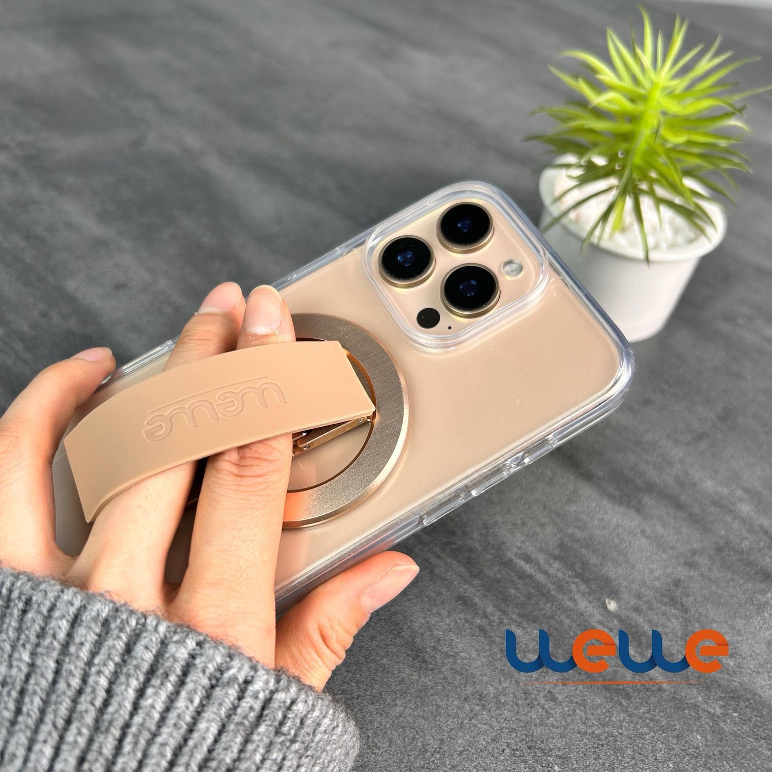 The strongest grip, a MagSafe , a magnet, a multi-stand currently from WeWe, flexibility, 360 damage, strong stability and quality