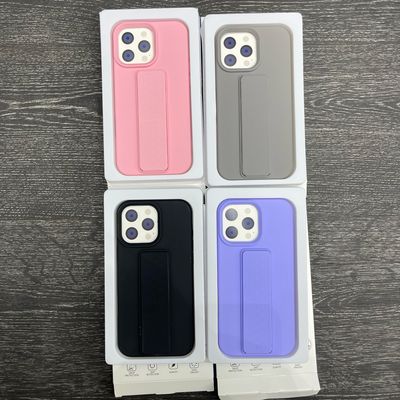 Silicone case with a magnetic holder, 3 in 1, that becomes a stand in length and width, and a handle, and can be hung on magnetic stands