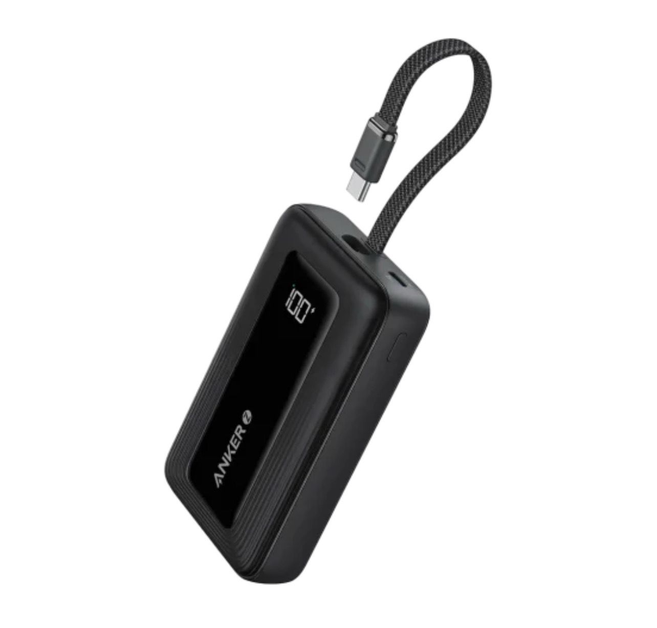 Anker Power Bank 20,000 mAh, fast charging up to 30 watts for all devices, with a handle, Type-C cable, an input to add a cable, and a charging indicator
