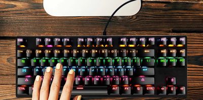 Mechanical gaming keyboard high-quality wires and RGB lighting