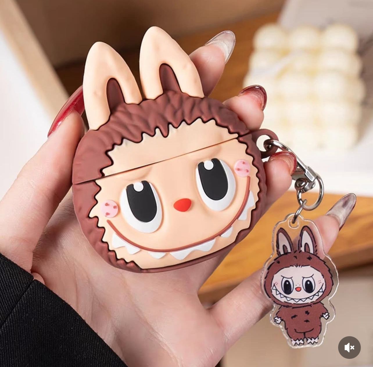AirPods case labubu with medal