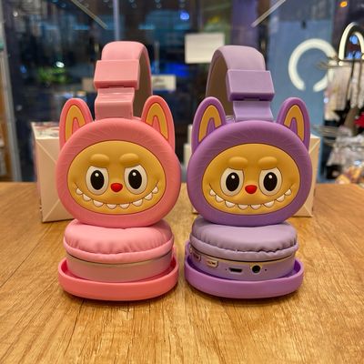 Labubu wireless headphones, clear sound quality, microphone, charging, control buttons, strong quality
