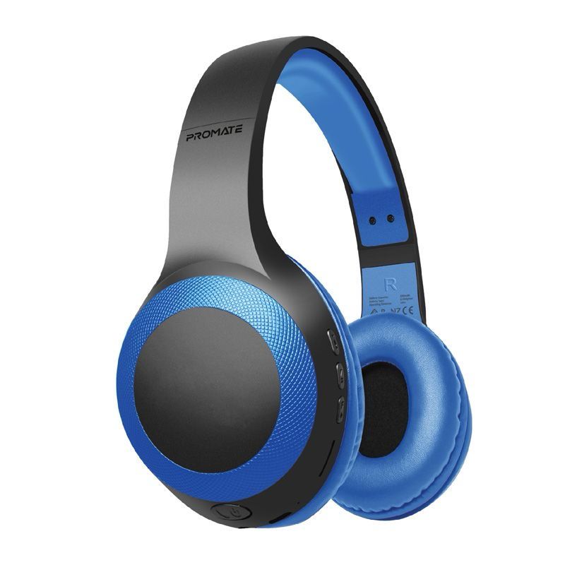 Promate Wireless Headphones (laboca) , clear sound black  and blue color , two years warranty, useful for exercise and travel