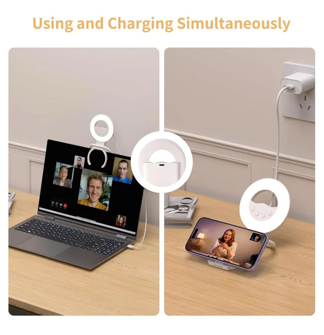 Phone Planet 60 LED Light, Multifunctional Magnetic Ring Light for Phone, Laptop, Photography, Selfie, Camera