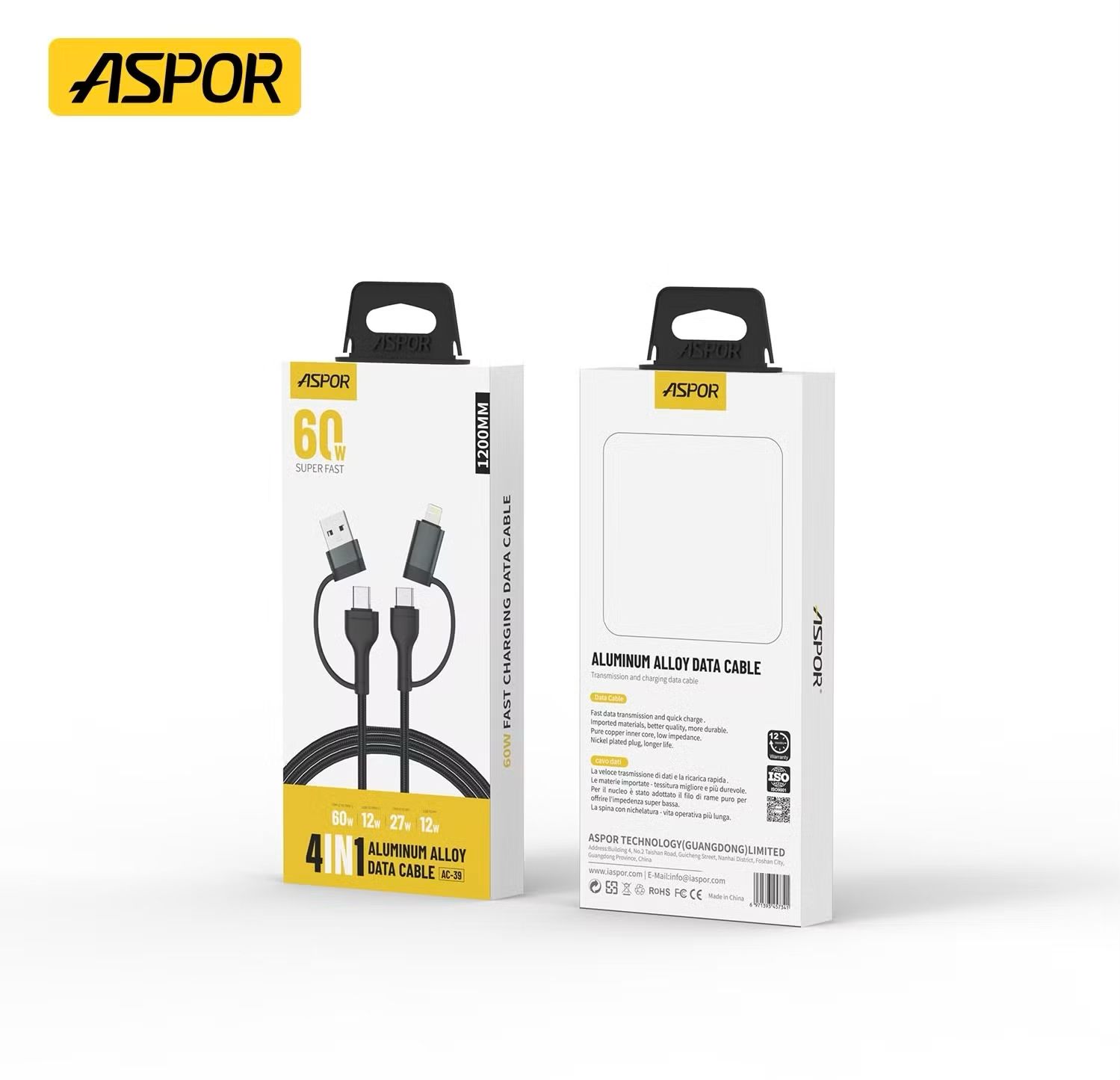 multifunction cable 4in1 60w for all devices 