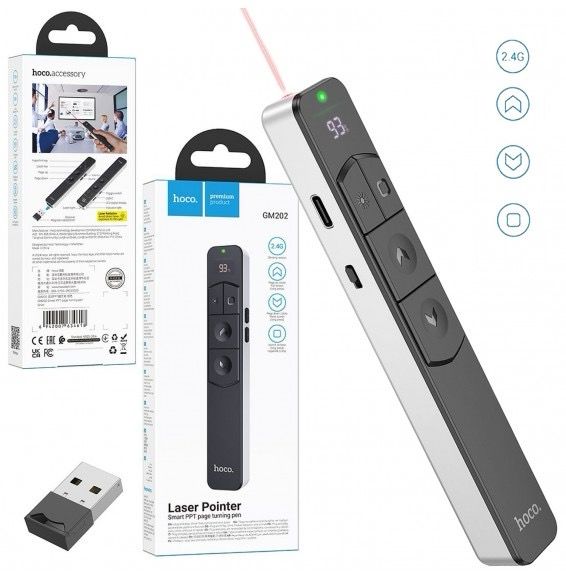 Smart pen wireless laser mouse for PowerPoint control and turning images and pages for teachers, university students and business owners