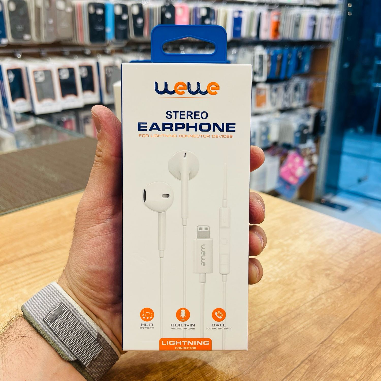 Wewe stereo earphone for lighting 18m warranty 