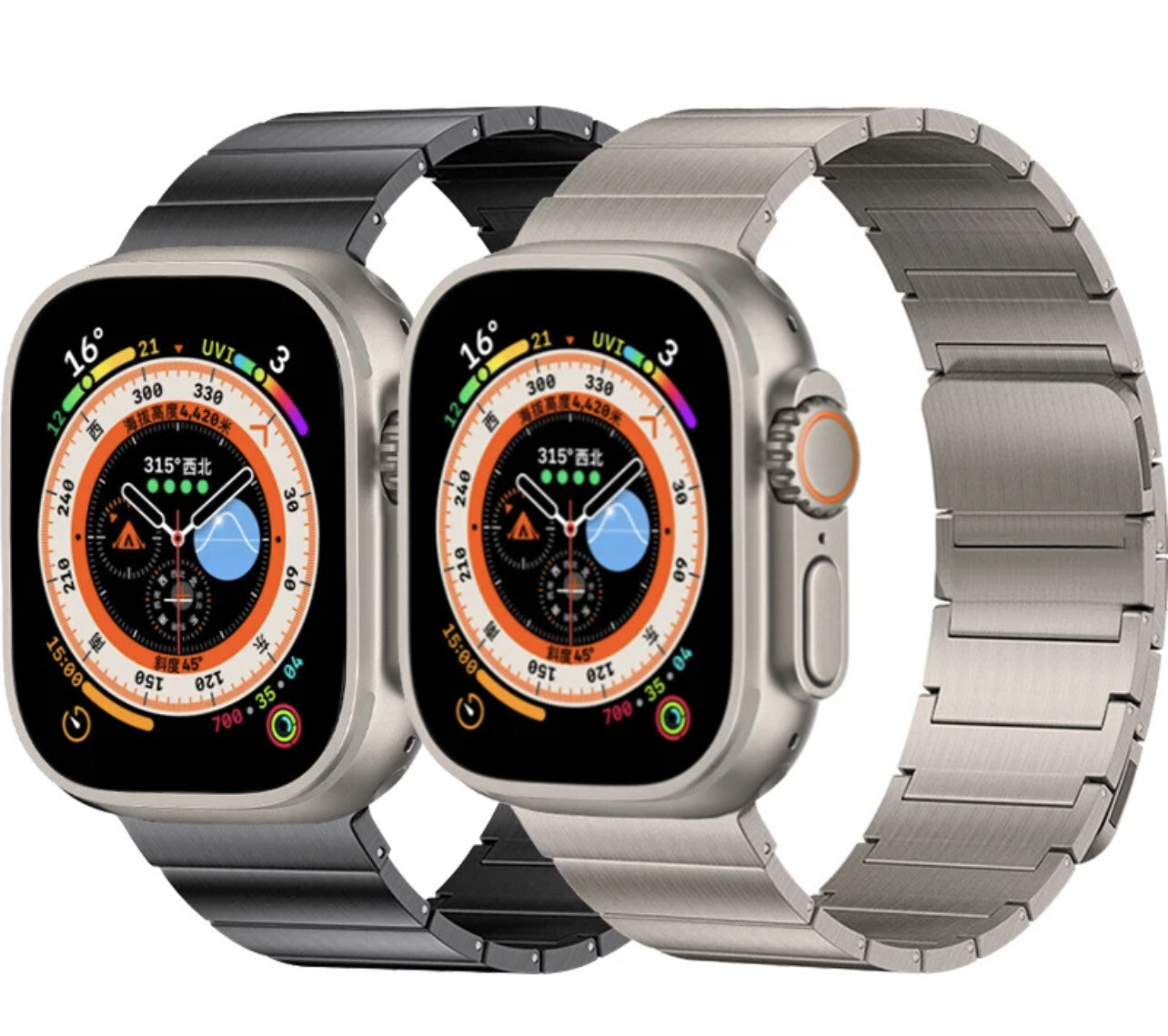Stainless steel Apple Watch strap, magnet in three colors, for sizes 42-44-45-46-49  Comfortable to wear and easy to magnetize