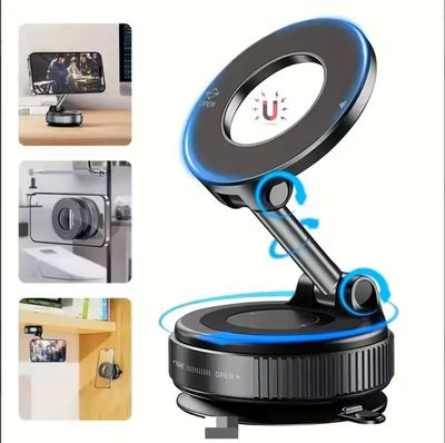  High quality magnetic MagSafe phone holder suction cup stand, easy to change location with the possibility of orientation