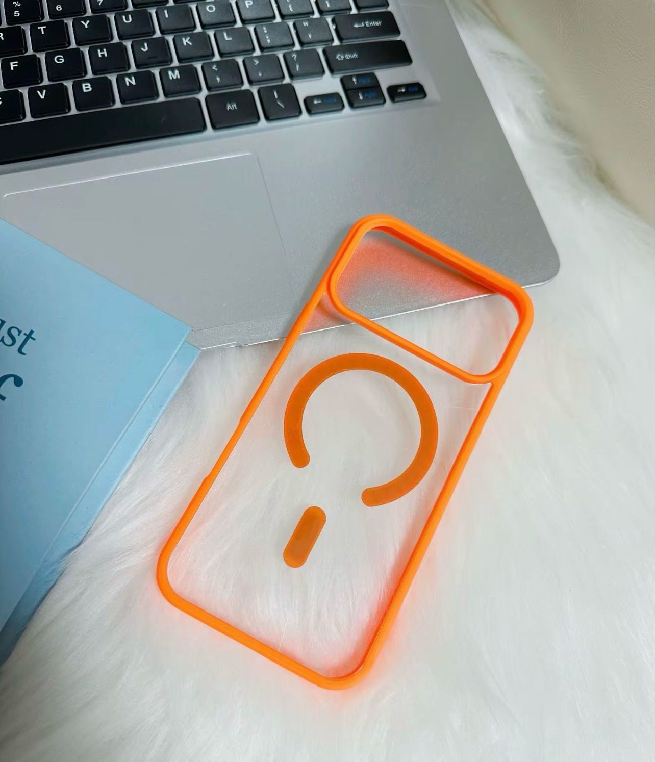 Transparent protective case with a colorful sword design, camera cutout, button detail, lightweight, won't add bulk to your device – a very elegant item.