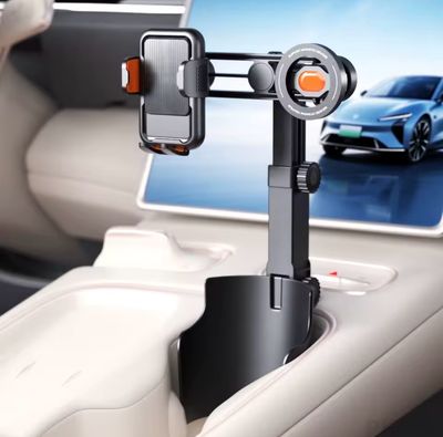 The cup stand is a double-sided, adjustable holder; choose between a double magnetic mug holder or a single-sided mug holder with a handle. It stays in place without taking up too much space on your cup, allowing you to use your cup and the stand sim