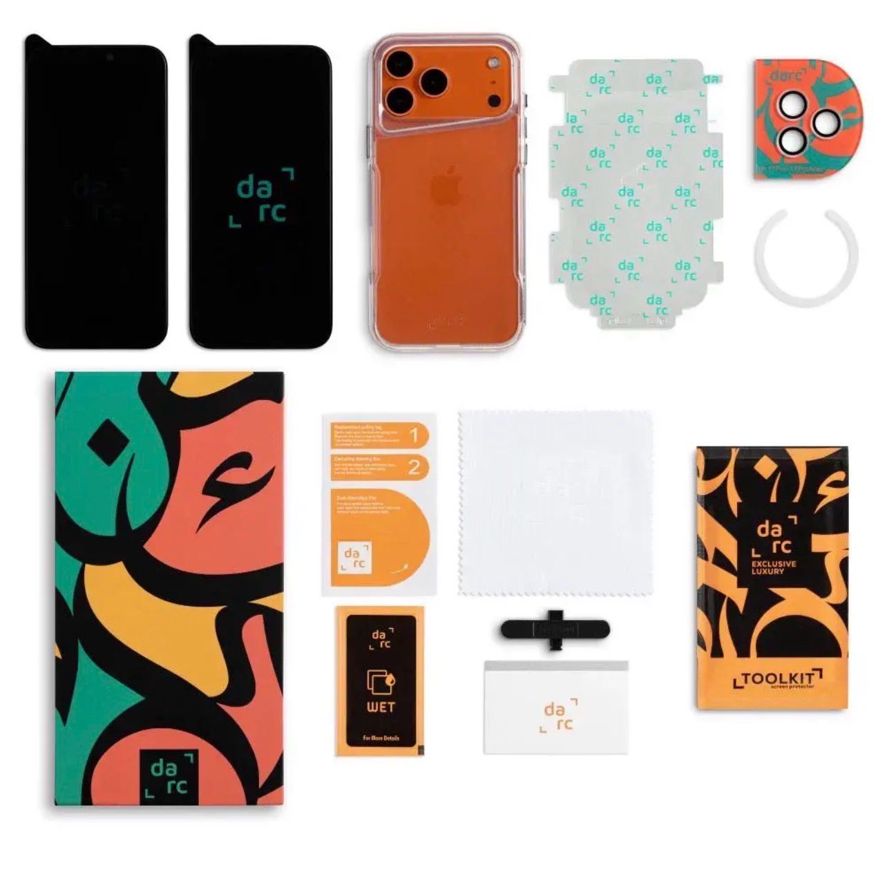 Dark Complete 5-in-1 Package: Full protection, strong break resistance, and a warranty from the authorized dealer.