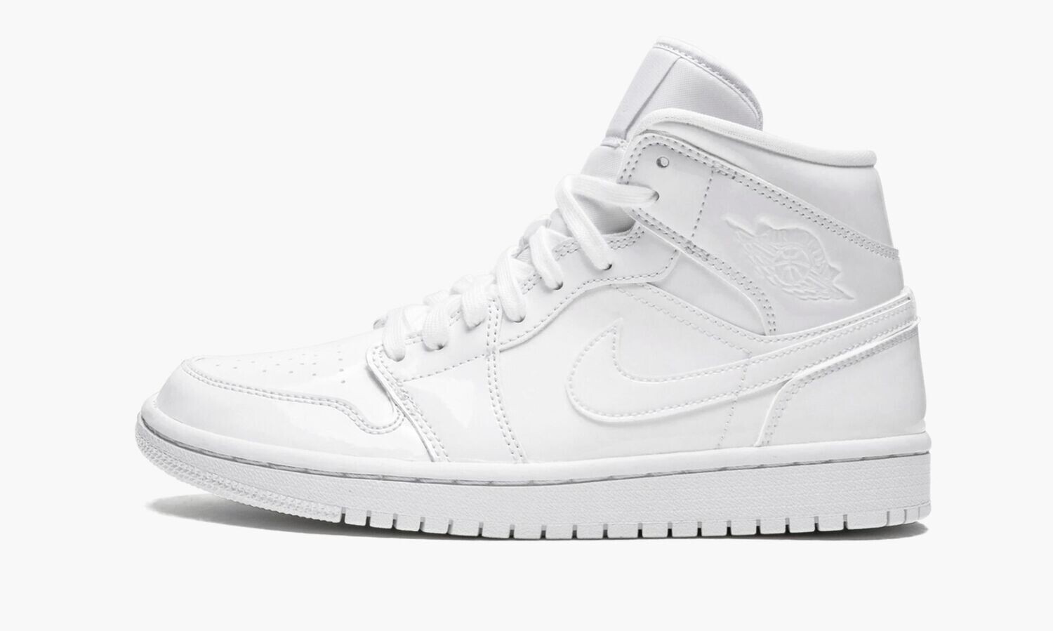 JORDAN AIR JORDAN 1 MID &quot;Triple White Patent Leather&quot;