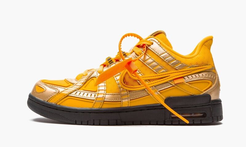 NIKE X OFF-WHITE AIR RUBBER DUNK &quot;Off-White- University Gold&quot;