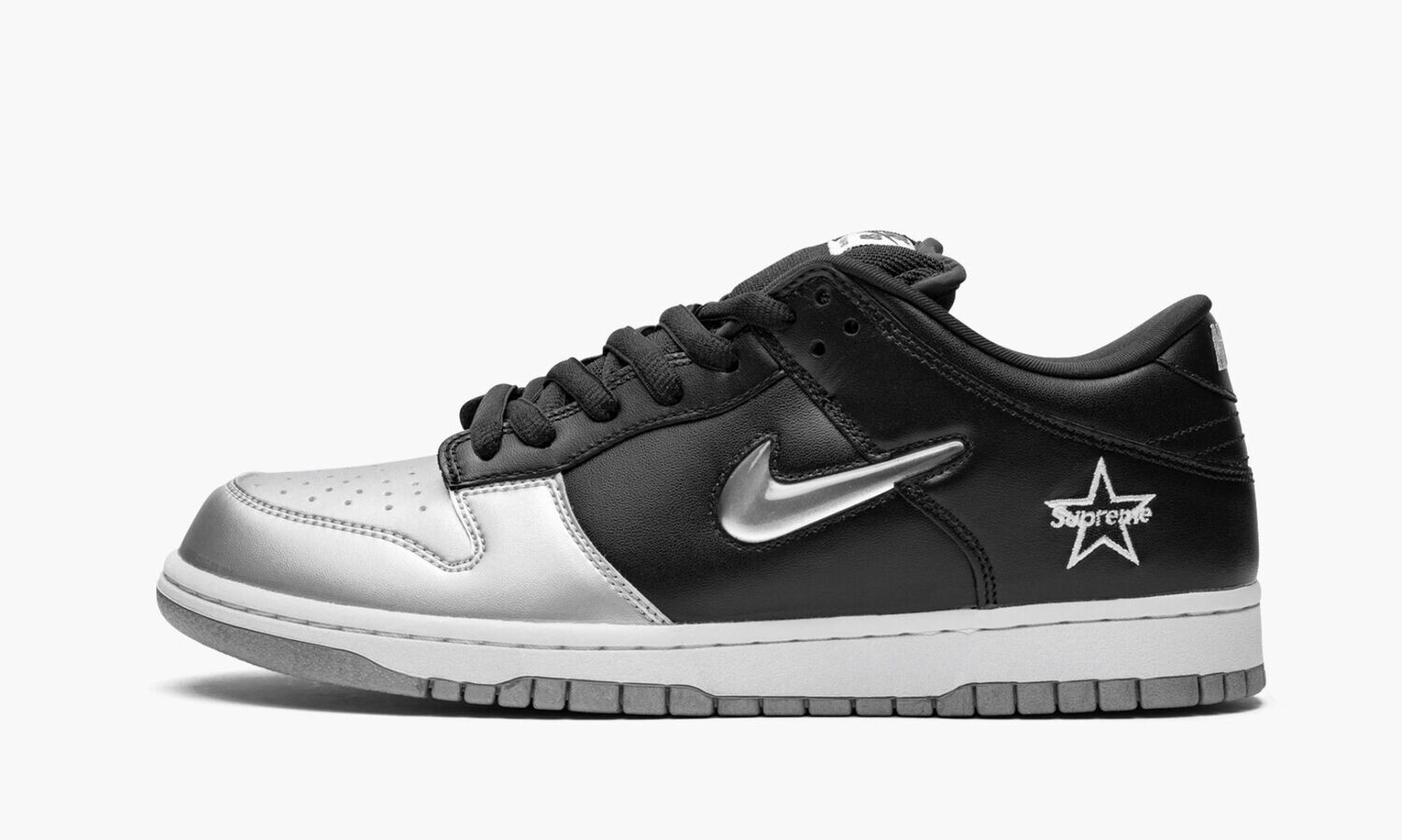 NIKE SB DUNK LOW OG QS &quot;Supreme - Jewel Swoosh Silver/Black&quot;