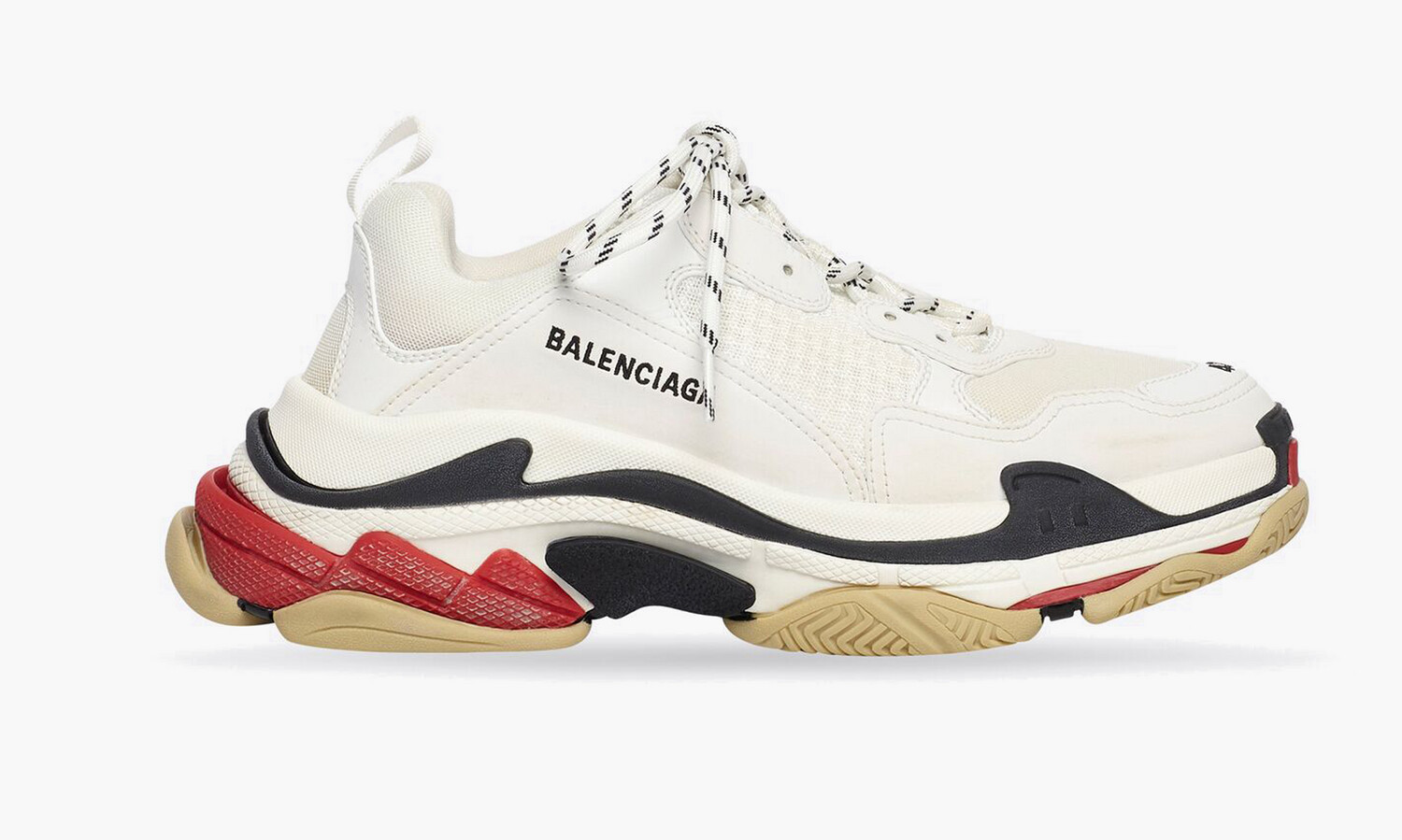 BALENCIAGA MEN&#39;S TRIPLE S SNEAKER IN WHITE