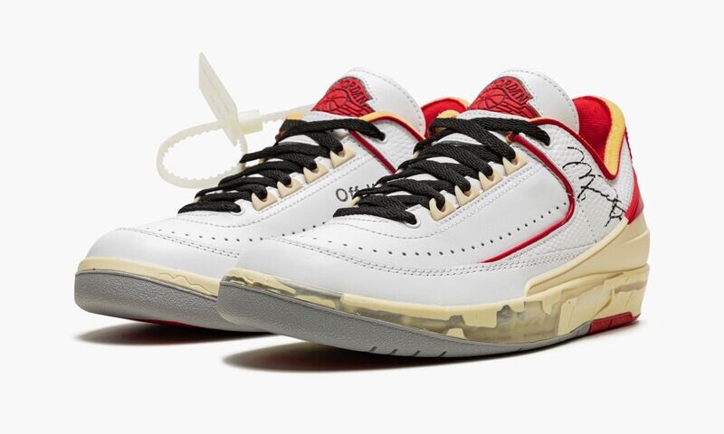 Off-White x Air Jordan 2 Low "White/Varsity Red-Black"