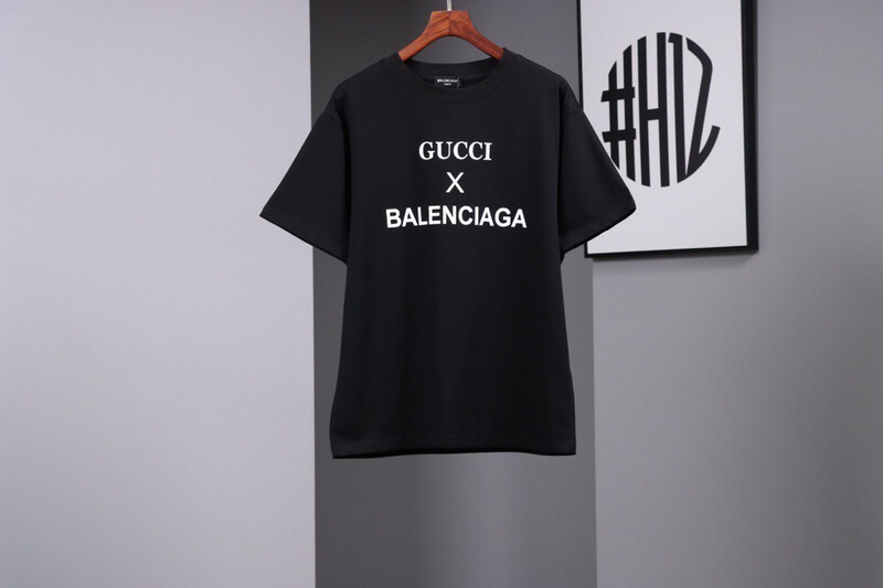 Gucci &amp; Balenciage T-Shirt 2022 Black 230g