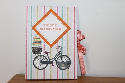 Minialbum aus Briefumschlägen - Fahrrad