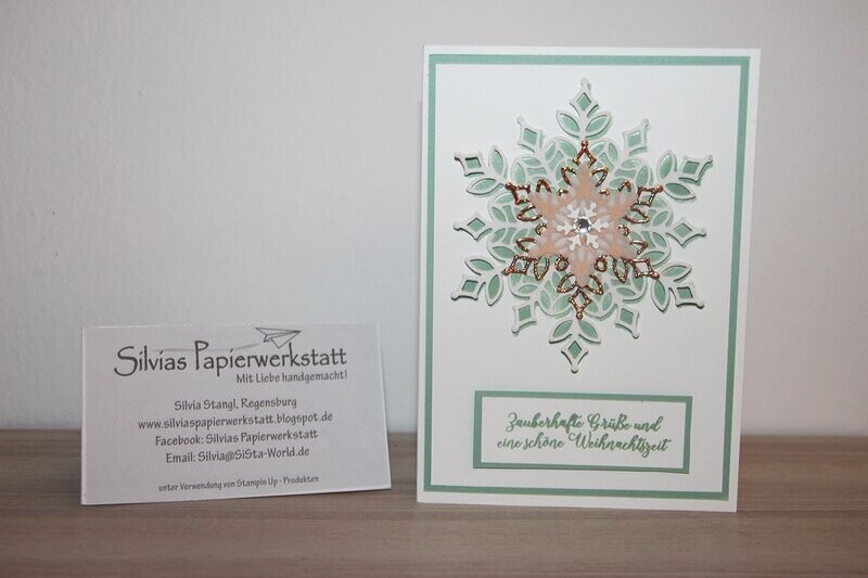 Weihnachtskarte - Edle Schneeflocke Weihnachtskarte - Edle Schneeflocke