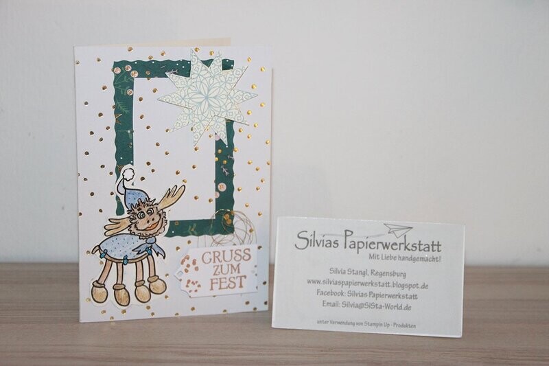 Weihnachtskarte - Rentier
