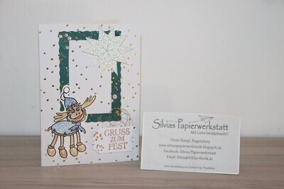 Weihnachtskarte - Rentier