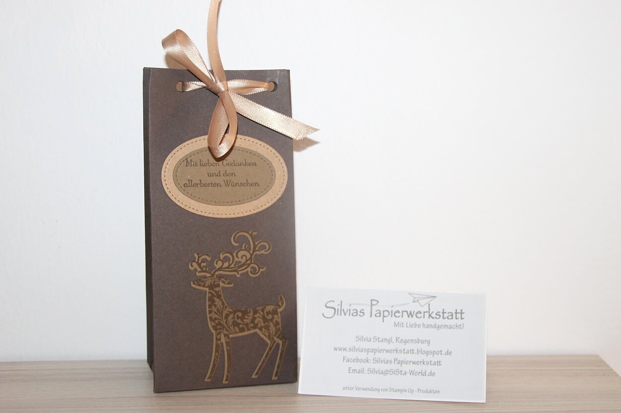Tütenverpackung - Hirsch mit Schnörkel