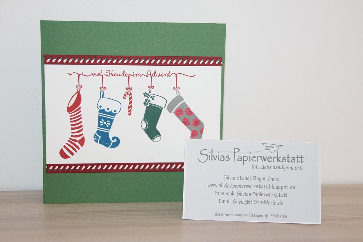 Weihnachtskarte - Weihnachtsstrümpfe