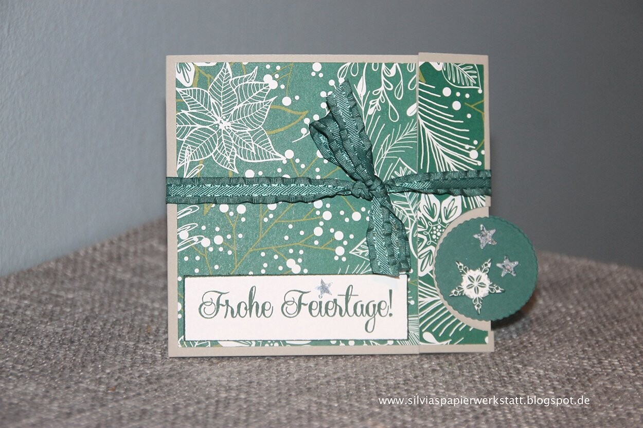 Flip Flap Karte mit Wintergrün