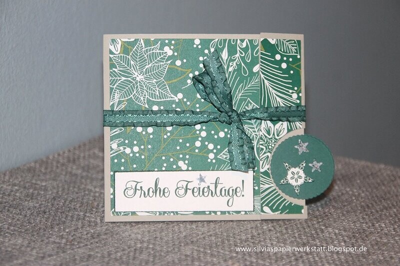 Flip Flap Karte mit Wintergrün