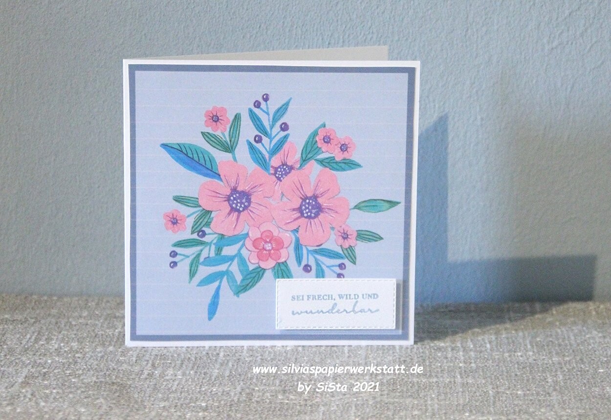 Blumenkarte - aus meinem Musterdesign