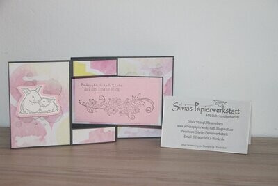 Zur Geburt - Hasenmama und -kind