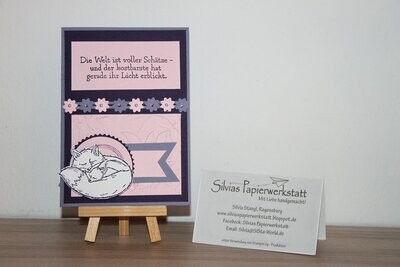 Zur Geburt - Fuchsmutter und -kind