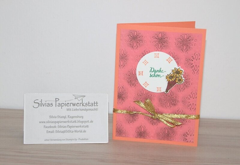 Danke - Orange mit Ornamenten
