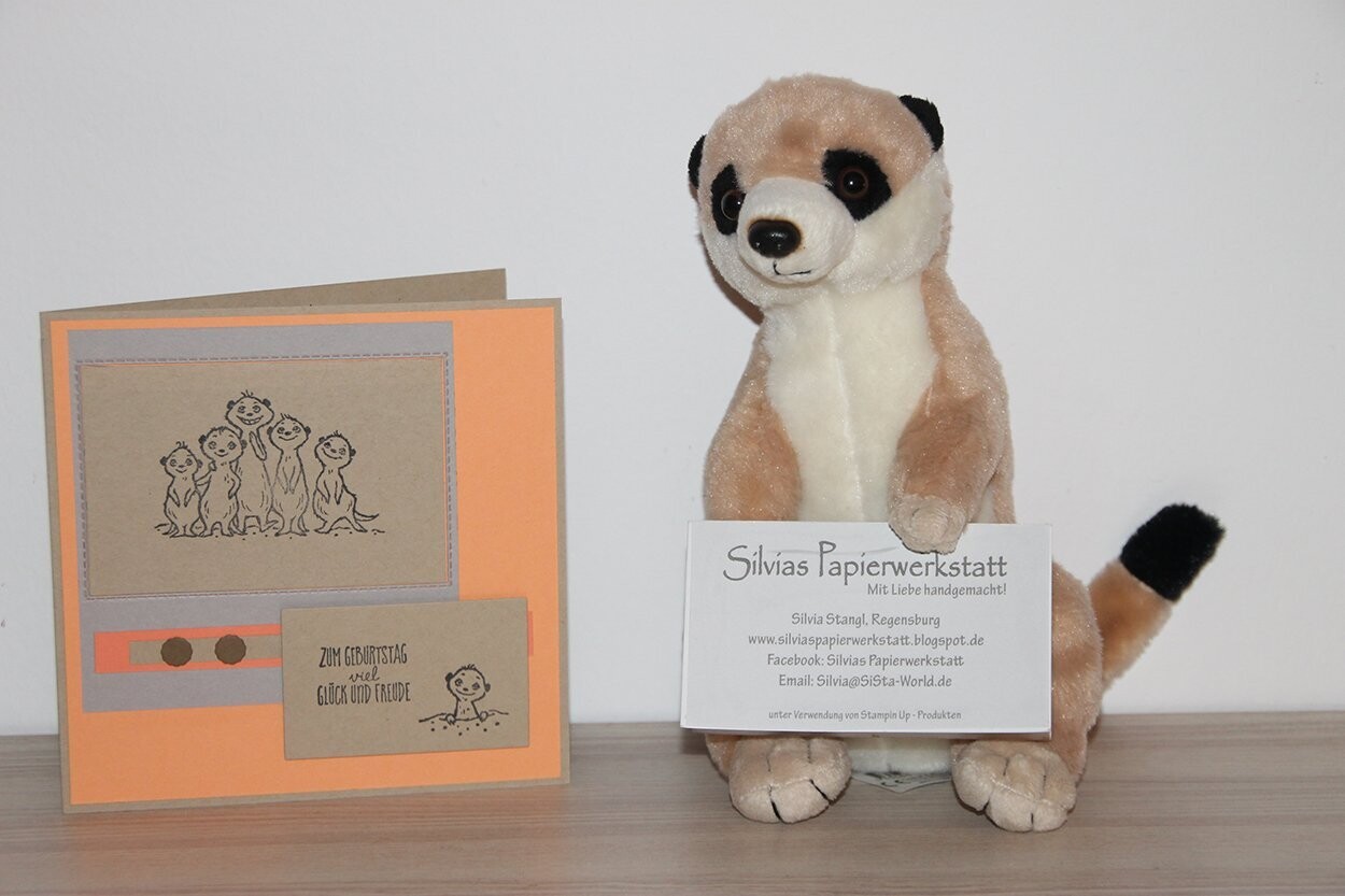 Geburtstag - Karte mit Erdmännchen