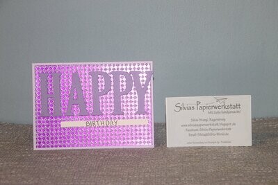 Geburtstag - Happy Birthday mit Glitzer