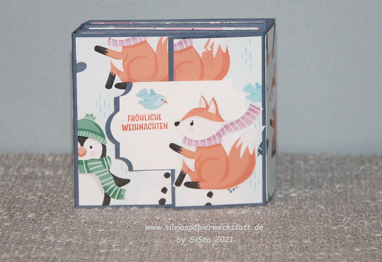 Teebeutelbüchlein - Fuchs, Pinguin und Schneemann