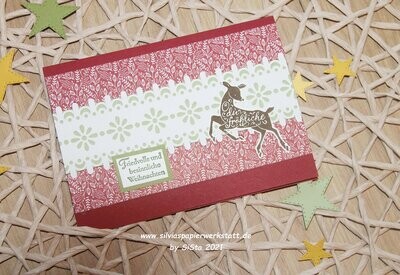 Weihnachtskarte - Springendes Reh Weihnachtskarte - Springendes Reh