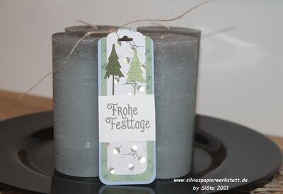 Weihnachtlicher Geschenkanhänger - Bäumchen