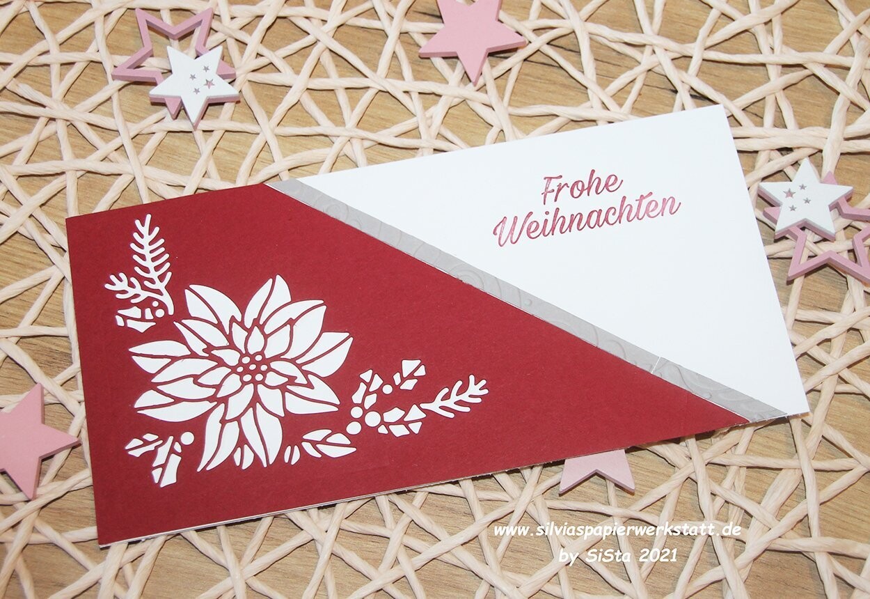 Weihnachtskarte - Weihnachtsstern in Chillirot