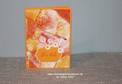 Grußkarte - Orangetöne Grußkarte - Orangetöne