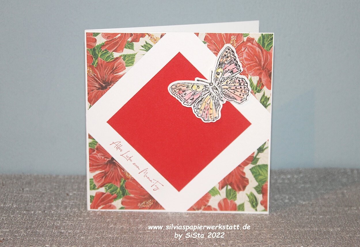 Muttertagskarte mit Schmetterling