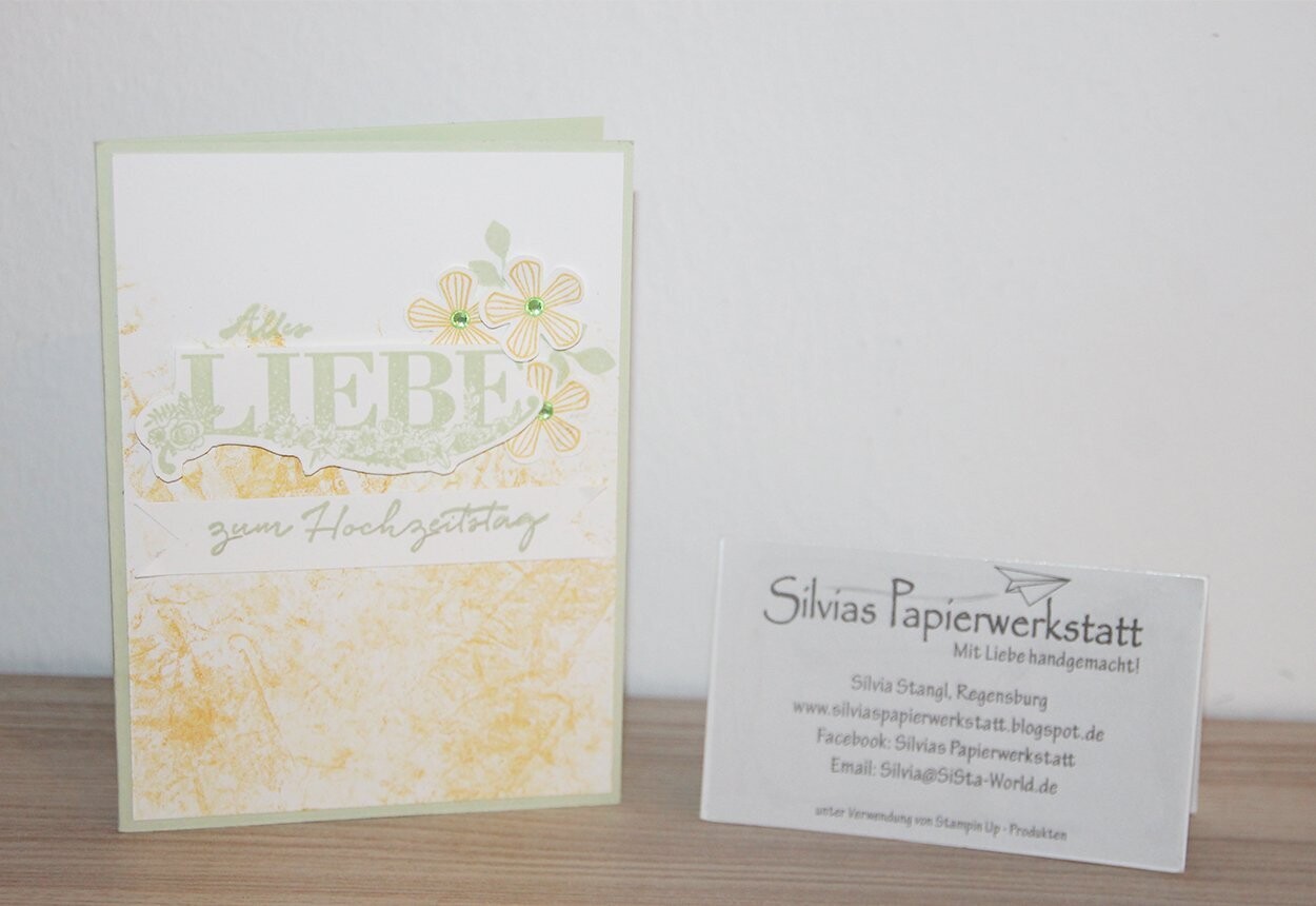 Zur Hochzeit: Zum Hochzeitstag - Pastell Gelb und Grün