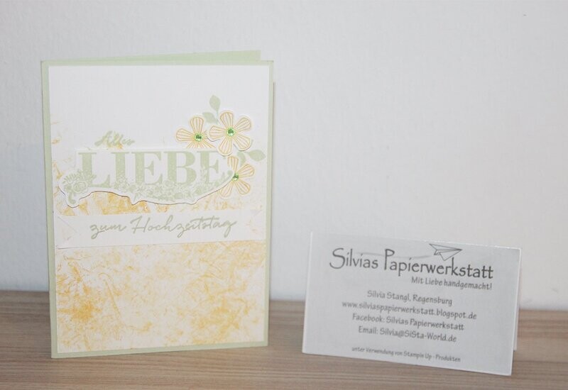 Zur Hochzeit: Zum Hochzeitstag - Pastell Gelb und Grün Zur Hochzeit: Zum Hochzeitstag - Pastell Gelb und Grün