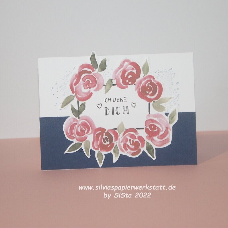 Ich liebe Dich - Aquarell Rosen Ich liebe Dich - Aquarell Rosen