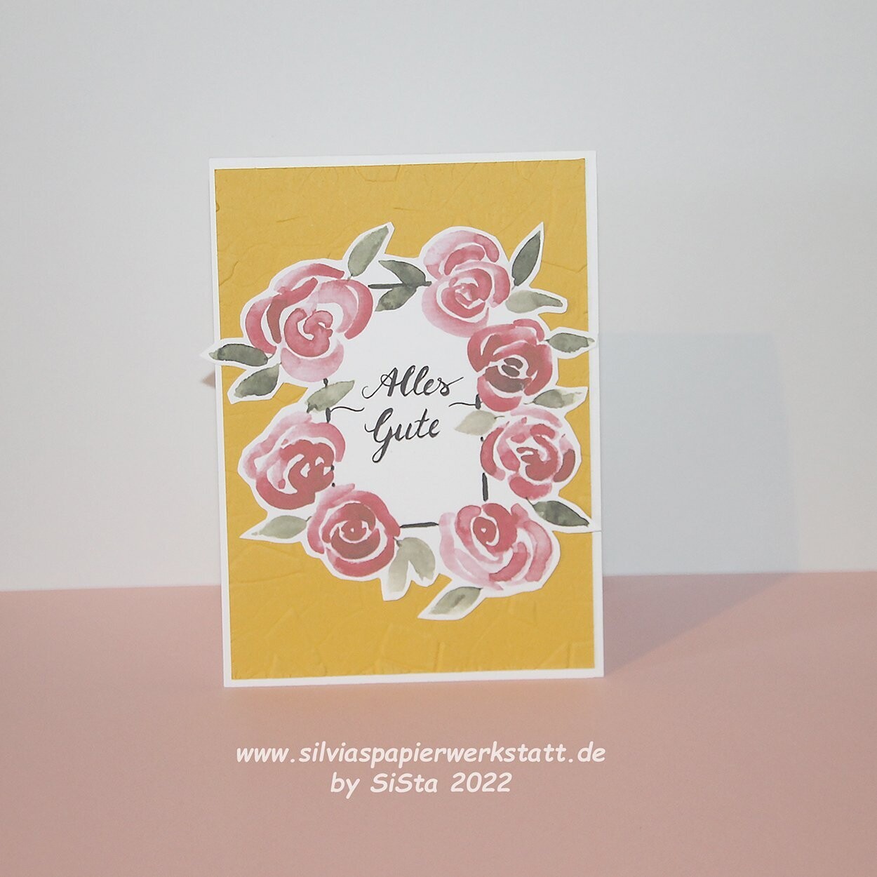 Alles Gute - Aquarell Rosen