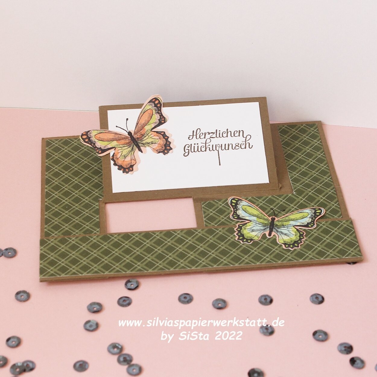 Impossible Card mit Schmetterling