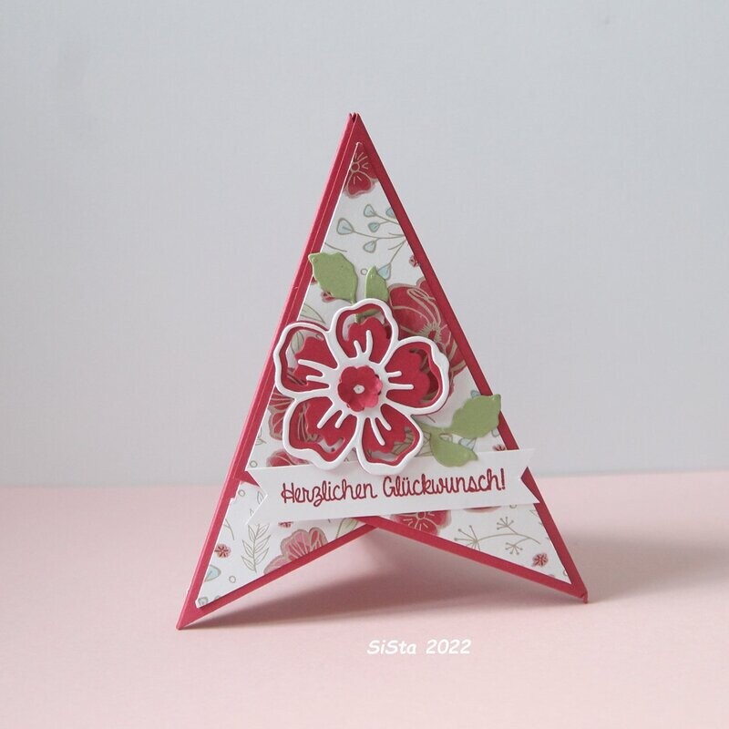 Pyramidenkarte Rot-Weiss