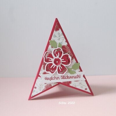 Pyramidenkarte Rot-Weiss Pyramidenkarte Rot-Weiss