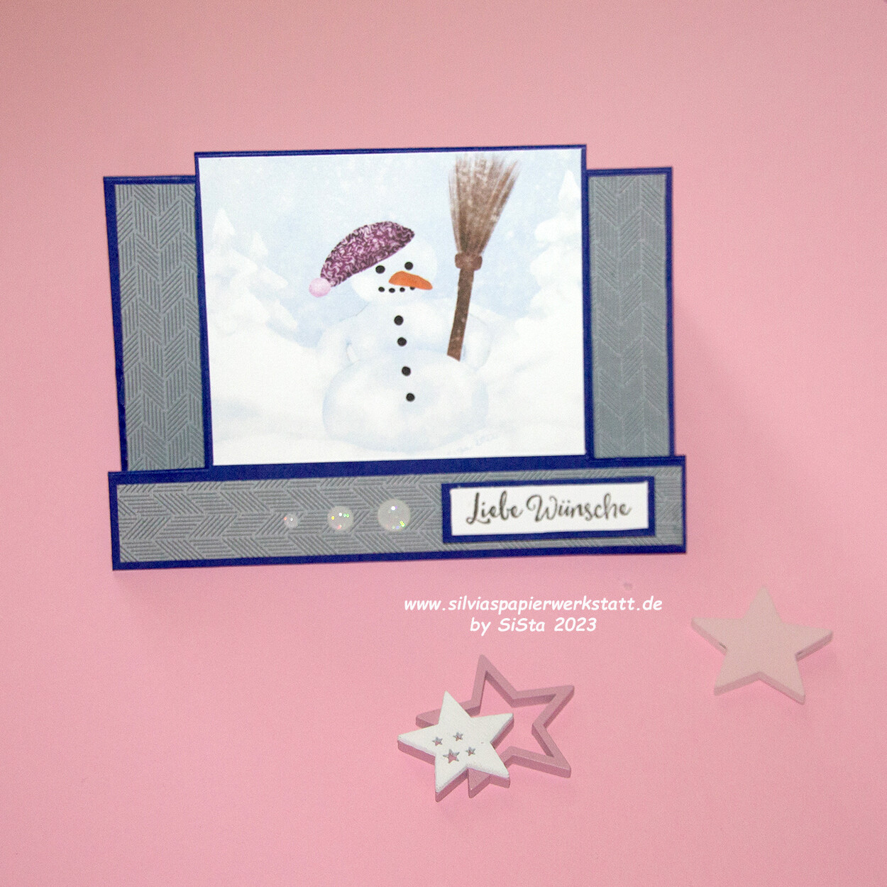 Weihnachtskarte -Schneemann